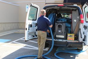 Technician Prepping Water Extraction Equipment